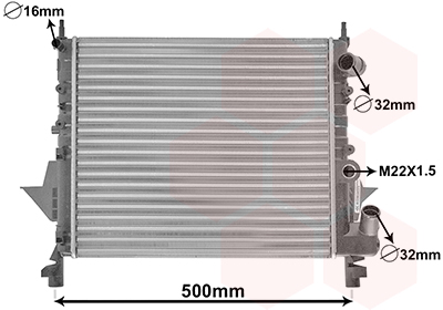 Radiateur refroidissement moteur VAN WEZEL 43002158