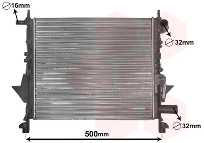 Radiateur refroidissement moteur VAN WEZEL 43002217