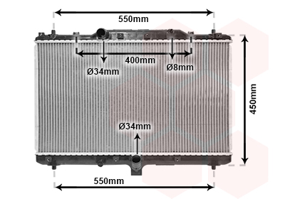 Radiateur refroidissement moteur VAN WEZEL 52002086