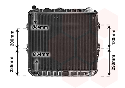 Radiateur refroidissement moteur VAN WEZEL 53002134