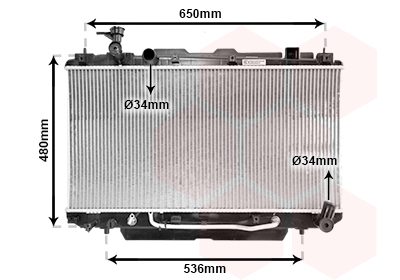 Radiateur refroidissement moteur VAN WEZEL 53002301