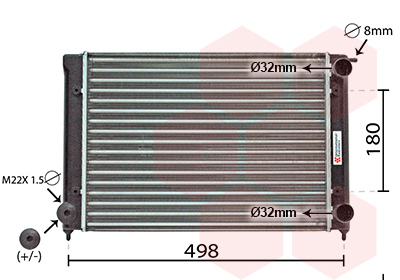 Radiateur refroidissement moteur VAN WEZEL 58002040
