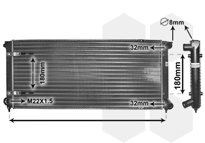 Radiateur refroidissement moteur VAN WEZEL 58002041