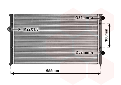 Radiateur refroidissement moteur VAN WEZEL 58002102