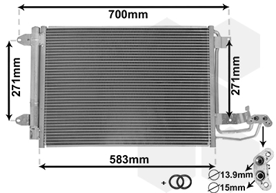 Condenseur de climatisation VAN WEZEL 58005209