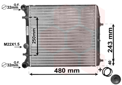Radiateur refroidissement moteur VAN WEZEL 76002005