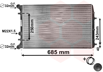 Radiateur refroidissement moteur VAN WEZEL 76002006
