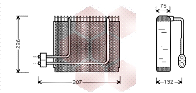 Evaporateur de climatisation VAN WEZEL 8200V014