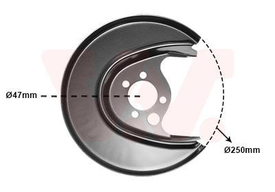 Déflecteur de disque de frein VAN WEZEL 5824374