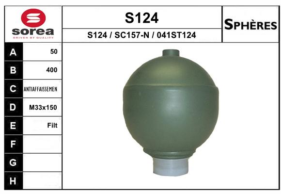 Sphère de suspension SOREA SC157-N (Vendu à l'unité)