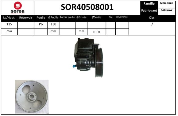 Pompe de direction assistée SEEAC SOR40508001