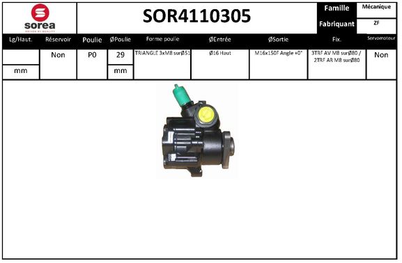 Pompe de direction assistée SEEAC SOR4110305