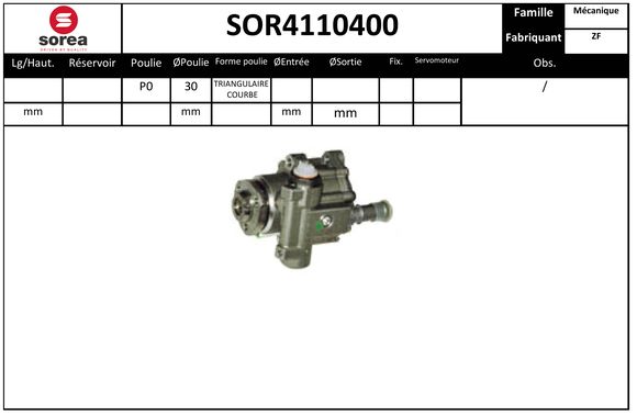 Pompe de direction assistée SEEAC SOR4110400