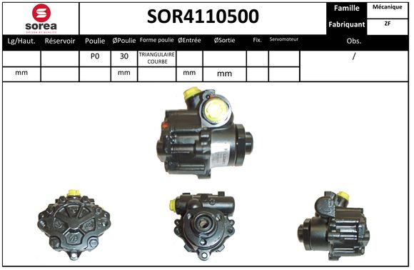 Pompe de direction assistée SEEAC SOR4110500