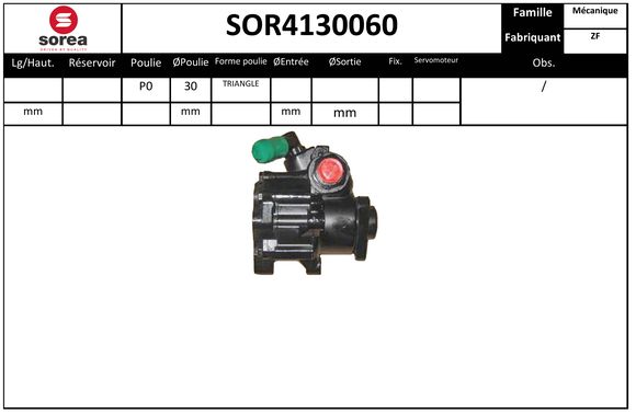 Pompe de direction assistée SEEAC SOR4130060