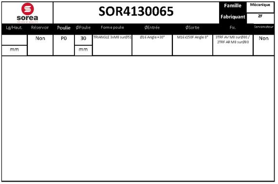 Pompe de direction assistée SEEAC SOR4130065