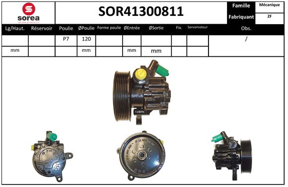 Pompe de direction assistée SEEAC SOR41300811