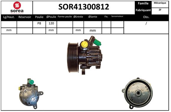 Pompe de direction assistée SEEAC SOR41300812