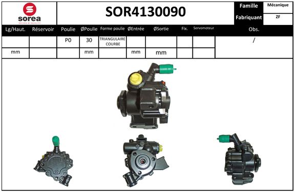 Pompe de direction assistée SEEAC SOR4130090