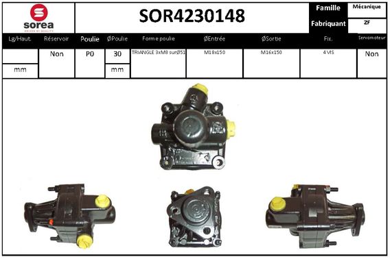 Pompe de direction assistée SEEAC SOR4230148