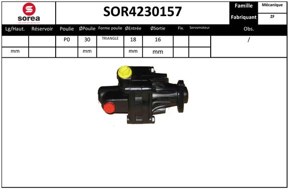Pompe de direction assistée SEEAC SOR4230157