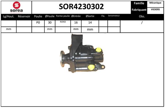 Pompe de direction assistée SEEAC SOR4230302