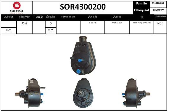 Pompe de direction assistée SEEAC SOR4300200