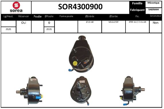 Pompe de direction assistée SEEAC SOR4300900