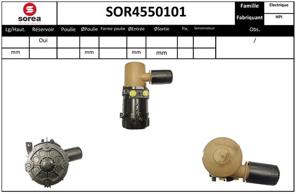 Pompe de direction assistée SEEAC SOR4550101