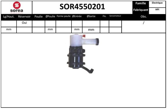 Pompe de direction assistée SEEAC SOR4550201
