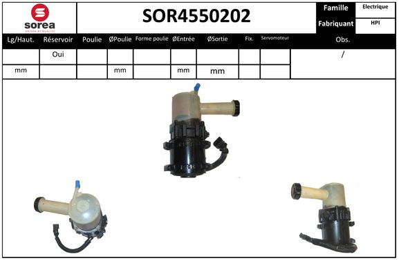 Pompe de direction assistée SEEAC SOR4550202