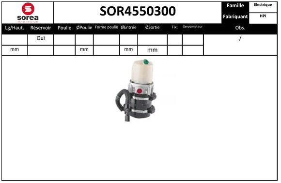 Pompe de direction assistée SEEAC SOR4550300