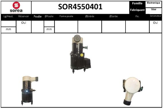 Pompe de direction assistée SEEAC SOR4550401