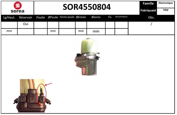 Pompe de direction assistée SEEAC SOR4550804