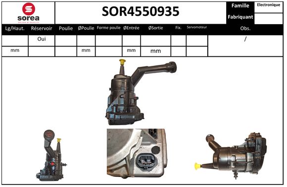 Pompe de direction assistée SEEAC SOR4550935