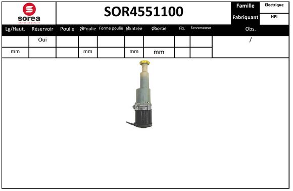 Pompe de direction assistée SEEAC SOR4551100