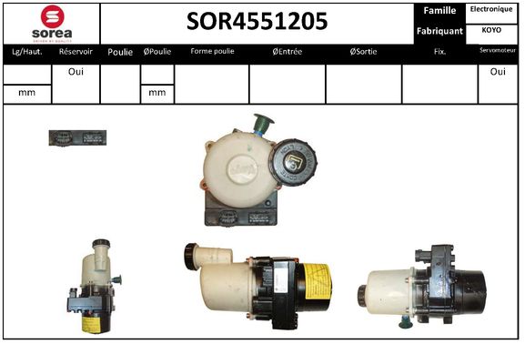 Pompe de direction assistée SEEAC SOR4551205