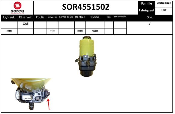 Pompe de direction assistée SEEAC SOR4551502