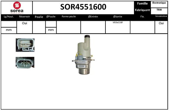 Pompe de direction assistée SEEAC SOR4551600