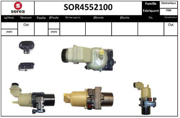 Pompe de direction assistée SEEAC SOR4552100
