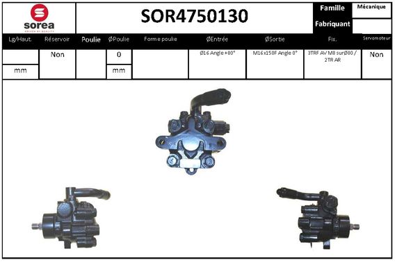 Pompe de direction assistée SEEAC SOR4750130