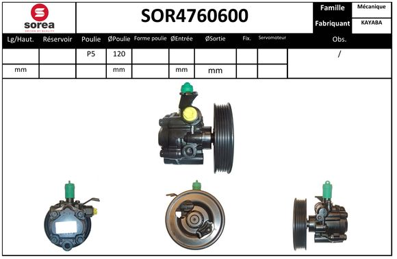 Pompe de direction assistée SEEAC SOR4760600