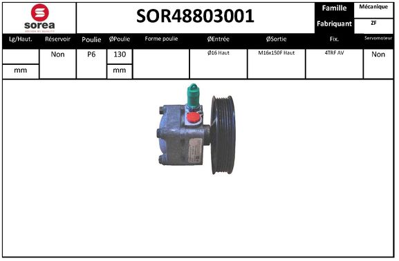 Pompe de direction assistée SEEAC SOR48803001
