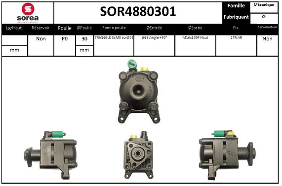Pompe de direction assistée SEEAC SOR4880301