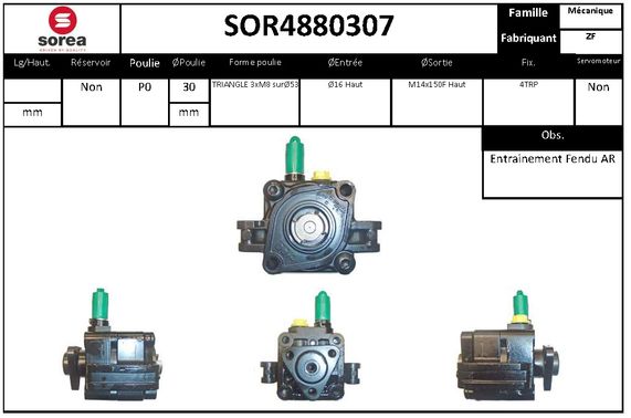 Pompe de direction assistée SEEAC SOR4880307