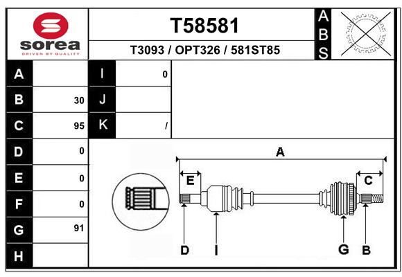 Transmission (Cardan) SEEAC OPT326