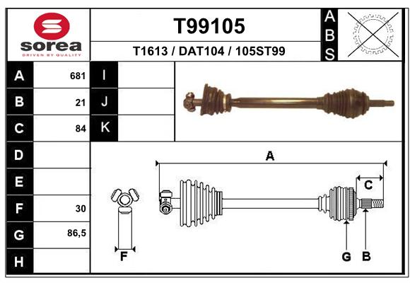 Transmission (Cardan) SEEAC DAT104
