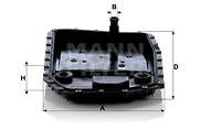 Filtre hydraulique pour boîte automatique MANN-FILTER H 50 001