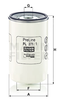 Filtre à carburant MANN-FILTER PL 271/1