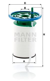 Filtre à carburant MANN-FILTER PU 7015